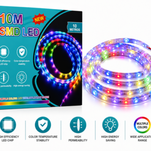 10M Multicolor SMD LED Strip Light – Flexible Decorative LED Rope Light